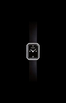 Chanel Premiere 香奈兒首映系列 全新黑色經典鑽錶 特殊橡皮錶帶 專櫃原價164000 優惠甜甜價中 母親節禮物 (已售)