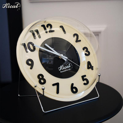 時鐘 現代奶油風泡泡鐘錶簡約時鐘擺放靜音藝術個性時尚家用