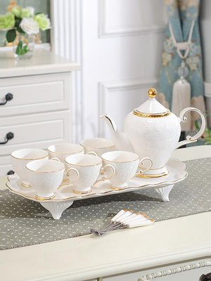 廠家出貨歐式茶具套裝家用帶托盤英式下午茶杯水杯茶壺陶瓷咖啡杯小奢華