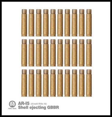 【BCS武器空間】RARE ARMS AR-15 GBBER 拋殼式 30入塑料彈殼-RAREARMSX001