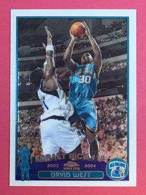 2003-04 Topps Chrome Rookie #128 David West RC Hornets