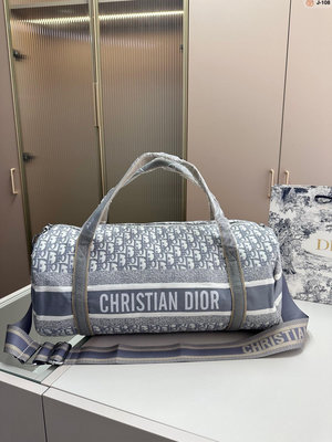 熱款直購#Dior 迪奧旅行袋手提包大容量單肩斜挎包短期旅行衣物包時尚達人必備單品26*17*22cm