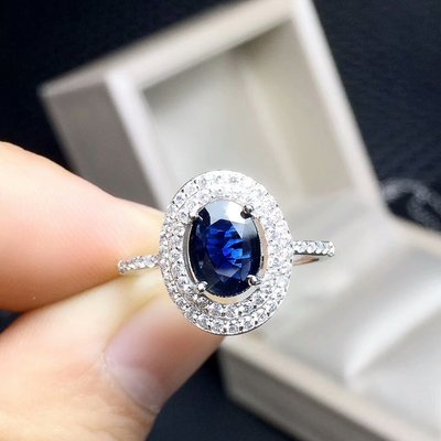 【藍寶石戒指】天然藍寶石戒指 斯里蘭卡成色超優 大克拉皇家藍 高淨度 經典新款 超值價!