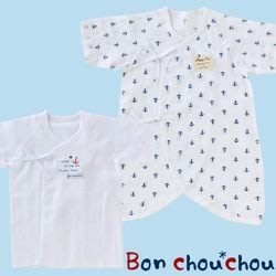 【直購價】 2件1組Bon chou chou連身衣/蝴蝶裝/新生兒貼身衣物 (P6033)