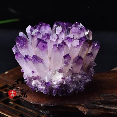 純天然烏拉圭紫水晶簇原石礦標消磁家居玄關桌面辦公裝~特價