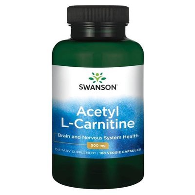 【 Swanson 】乙醯左旋肉鹼 Acetyl L-Carnitine 卡尼丁 500mg 100顆
