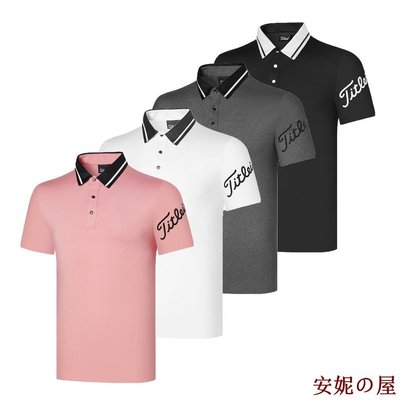 促銷打折 TIT 高爾夫男士短袖T恤  夏季 戶外運動 高彈性 透氣 排汗POLO上衣 服裝 MDFv