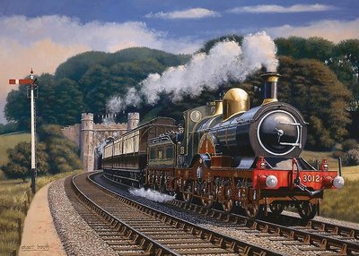 75097 1000片歐洲進口拼圖 OTT 繪畫 復古蒸汽火車