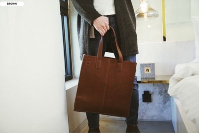 【熱賣下殺】韓國簡約 皮革 托特包 手提包 正韓 皮包 男 包包