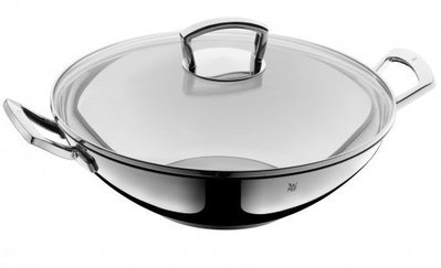 《海可烈斯餐具館》德國WMF不鏽鋼36公分中式炒鍋(附玻璃鍋蓋)