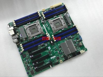 全新成色超微X79主板C602雙路2011針伺服器X9DRI-F支持E5-V1V2cpu