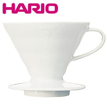 南美龐老爹咖啡 HARIO玻璃王 有田燒 V60 VDC-02W 錐型陶瓷濾杯 包含100入錐型濾紙 1~4人份 日本製