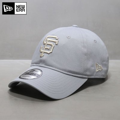 新款推薦 New Era帽子MLB軟頂大標SF字母舊金山巨人隊940鴨舌帽霧霾藍潮 可開發票