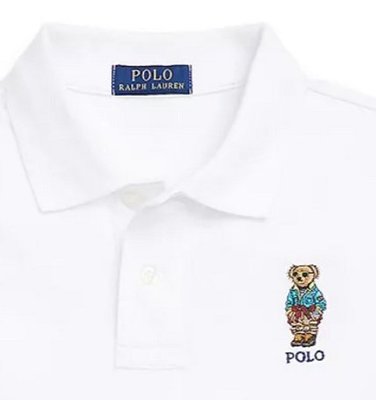POLO Ralph Lauren bear 短袖 POLO衫 限量熊熊系列 青年款 白色 美國姐妹屋