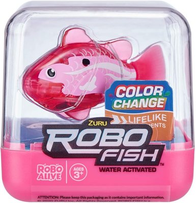 ZURU ROBO ALIVE Fish 仿真 電動 魚 玩具 2款1組(粉+紫)~請詢問庫存