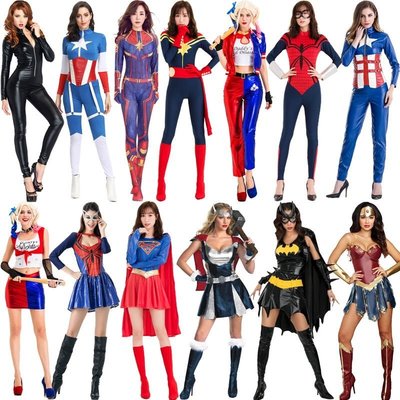 二次元 cosplay 萬圣節cos服裝 成人神奇女俠演出服 神力女超人服飾 正義聯盟超人服 角色扮演服飾
