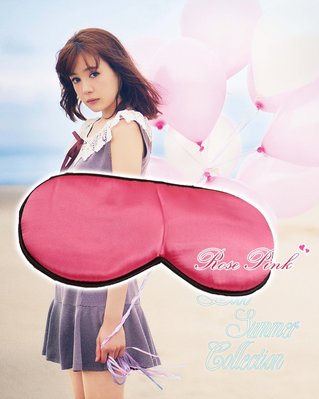 【 RosePink 蠶絲眼罩 】銷售No.1♥蜜桃女孩最可愛♥100%純蠶絲眼罩 來場保養眼睛的盛宴吧-西瓜紅