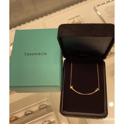 【日本二手】/Tiffany &amp; Co.蒂芙尼 Smile 微笑項鍊 鎖骨鏈 18k 玫瑰金