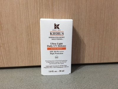 Kiehl's 契爾氏 集高效清爽UV防護乳 SPF50 PA++++ 30ML (2019/11), 特惠490