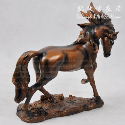 INPHIC-古銅色馬擺飾 歐式樹脂裝飾擺飾 家居擺飾 新房裝飾品