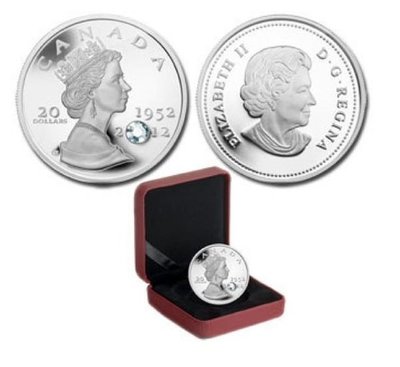 加拿大 紀念幣 2012 英女王伊莉莎白二世在位60週年紀念銀幣 原廠原盒
