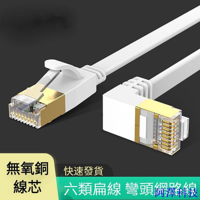 安東科技cat6 網路線 扁線 彎頭 90度 轉向網路線 L型 直角網線 高速網路線 8米/5米/10米