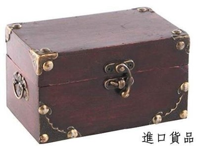 現貨木製復古鉚釘造型木盒 仿舊方型收納盒小物盒多功能置物盒飾品盒首飾盒擺飾禮物可開發票