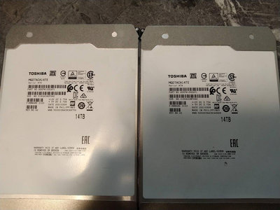 TOSHIBA 企業碟 14TB 雙硬碟 磁碟陣列 使用時數不到兩年 共28TB MG07ACA14TE NAS機退役良品 原廠保內