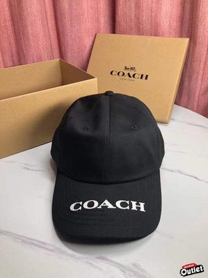 【全球購.COM】COACH 寇馳 2020新款 男生棒球帽 白色LOGO帽子 美國代購