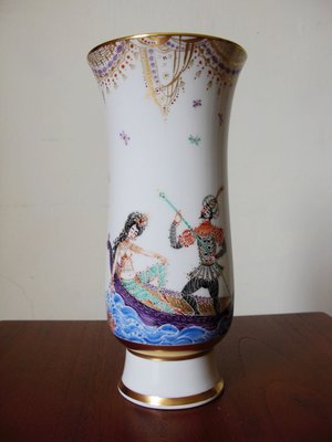 [ 珍寶 ] Meissen 1001 夜 筒型花瓶