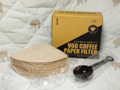 盒裝 V60 錐形濾紙 100入 贈咖啡量匙 無漂白濾紙 1-2人 圓錐濾紙 V101 加厚原漿紙 秒變防塵收納盒