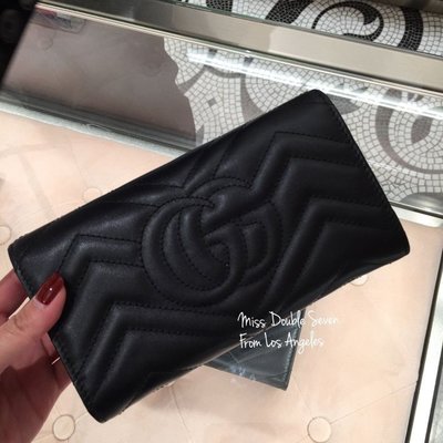 Gucci GG Marmont continental wallet 馬夢長夾-黑色