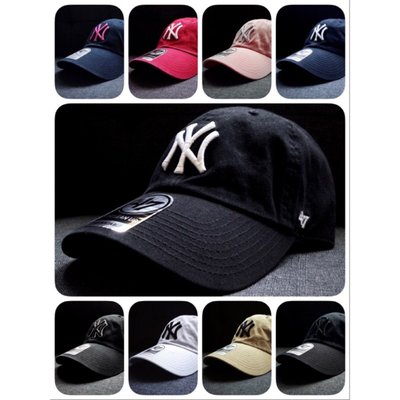 【熱賣下殺】47 Brand MLB 紐約洋基 '47 CLEAN UP 軟版 可調 金屬環扣 彎帽 老帽 NY