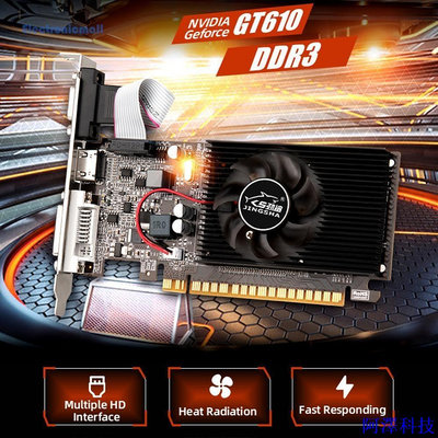阿澤科技[ElectronicMall01.tw] 勁鯊GT610 1GB獨立顯卡電腦檯式機輕鬆辦公遊戲小機箱DDR3內存VGA