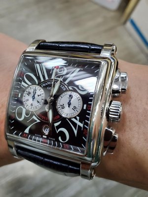 FRANCK MULLER 正品 10000H 法蘭穆勒 大型錶款 自動上鍊 熊貓 計時功能 品牌經典錶款 機械錶 42mm 中古美品 現貨實照 原盒單全