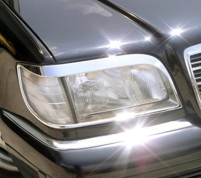 IDFR ODE 汽車精品 BENZ S W140 91-98 鍍鉻大燈框 電鍍大燈框