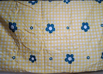 全新~70*130cm 嬰幼兒床墊套 純棉床包 嬰兒寶寶拉鍊式床套 (黃格子花朵)