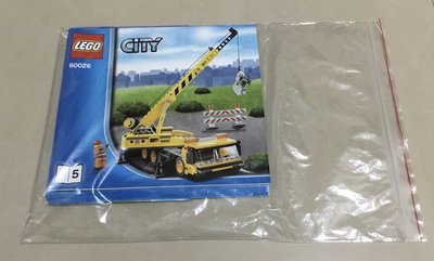 [二手]樂高, Lego 60026 城鎮廣場 吊車 公車 重機 腳踏車