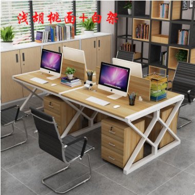 【D652 婷婷小屋 】職員辦公桌2/4/6人電腦桌間約現代屏風卡座辦公桌椅組合