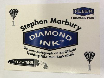 1997-98 Fleer Diamond Ink Exchange Program Stephon Marbury