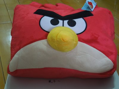 嵐妃 ～ Angry Birds 14吋憤怒鳥方型手提袋 （ 功能性絨毛包 ）k