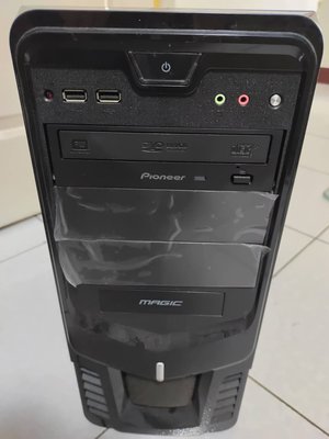 零件DIY桌機 華碩ASUS主機板 蛇吞象PK350電供 PIONEER光碟機 可過電但無畫面 可能顯卡故障