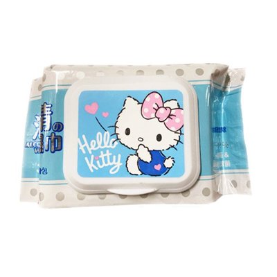 303生活雜貨館  三麗鷗系列 Hello Kitty凱蒂貓 酒精 濕紙巾30抽(加蓋)   4715664503731