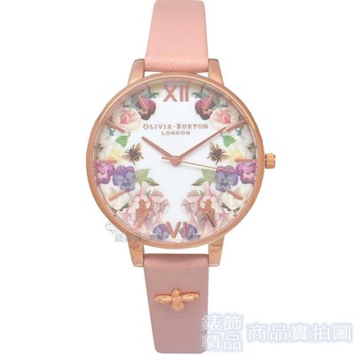 OLIVIA BURTON 手錶 OB16EG111 柔情蜜意 粉色皮帶38mm 女錶【錶飾精品】