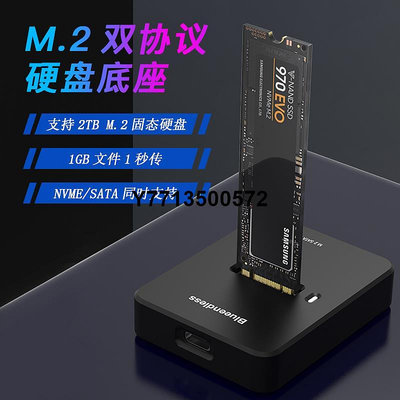 藍碩M.2硬碟底座SSD雙協議nvme/ngff轉USB3.1gen2外接pcie讀取器