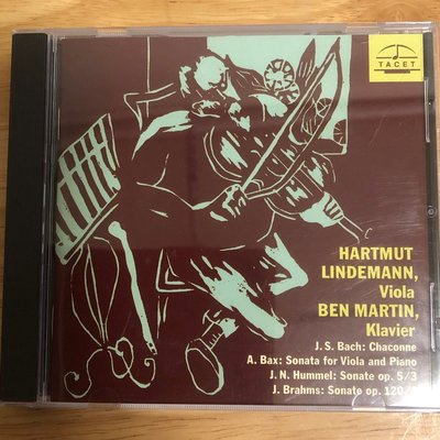 愛樂熊貓1995德版(片況新)TACET中提琴極品選BAX布拉姆斯BACH林德曼Hartmut Lindemann
