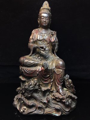 1.AAA1213880  藏傳佛教純銅『觀音菩薩』佛像，工藝精美，包漿厚重，尺寸如圖，重3.5公斤