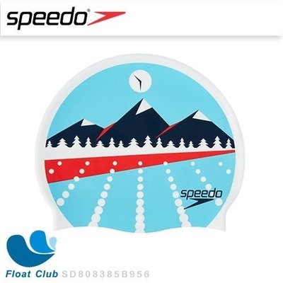 【Speedo】成人款矽膠泳帽 - Slogan Print 山景 (SD808385B956)