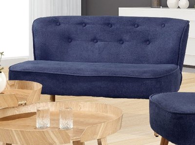 ☆[新荷傢俱]☆W 287 寶藍絨布雙人沙發 實木椅組 絨布椅組 休閒布沙發※特色家具.風格家具