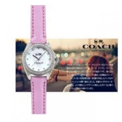 可議價 Coach 時尚皮帶不鏽鋼石英 女腕錶 (CO14502313) 27mm